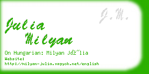 julia milyan business card